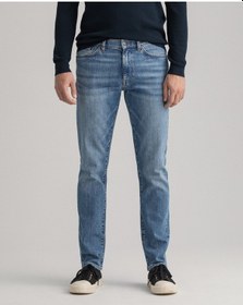 Resim Gant Hayes Erkek Mavi Slim Fit Jean Pantolon DÜZ 1000308.971 Mavi 