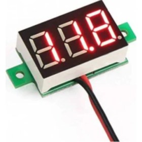 Resim 0.28" 3.5-30v Dc Kırmızı Voltmetre 3 Kablolu 