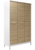 Resim London 3 Kapaklı Gardırop-meşe-beyaz 120x202x52 Cm Gxyxd 