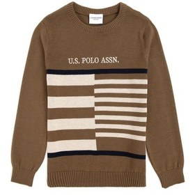 Resim U.S. Polo Assn. Erkek Çocuk Haki Bisiklet Yaka Kazak 50293025-VR027 