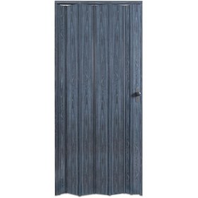 Resim Faran Dekorasyon 115 x 215 Antrasit Renk Camsız Pvc Akordiyon Katlanır Kapı - FRNAKMODEL-17 