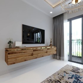 Resim Myniture Duvara Monte Gold Üçgen Kulp G6117-3 Çırağan 35 cm Derinlik 