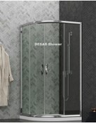 Resim Desaş Shower 190 CM Oval Şeffaf Duşakabin 100 x 100 5 MM Gümüş 