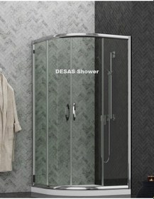 Resim Desaş Shower 190 CM Oval Şeffaf Duşakabin 100 x 100 5 MM Gümüş 