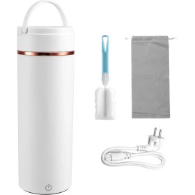 Resim Unfathomable Mini Elektrikli Su Isıtıcısı Taşınabilir Seyahat Çaydanlığı 6 Değişken Ön Ayarlı 500ML 316 Paslanmaz Çelik Otomatik Kapanma Ab Fişi (Yurt Dışından) 