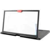 Resim Crackedice Mobil Telefon Ekran Büyüteci 12 İnç Oyun Siyah Masa Tutucu 