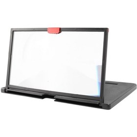 Resim Crackedice Mobil Telefon Ekran Büyüteci 12 İnç Oyun Siyah Masa Tutucu 