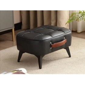 Resim PalmirAtic Lüks pu berjer puf taşınabilir çanta kulplu 