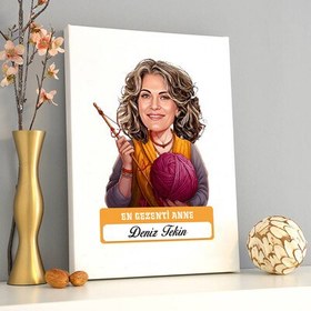 Resim En Tonton Anne Karikatürlü Kanvas Tablo 