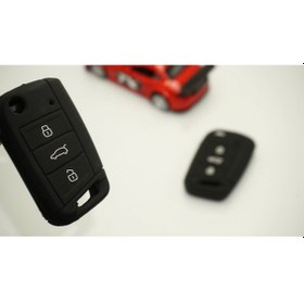 Resim Volkswagen Polo Uyumlu Golf Uyumlu7 Passat Uyumlu Tiguan Silikon Anahtar Kılıf Seti 