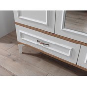 Resim Erezogulları Mobilya Modern Trend 3 Kapılı 2 Çekmeceli Gardırop Elbise Dolabı 130x55x212cm 