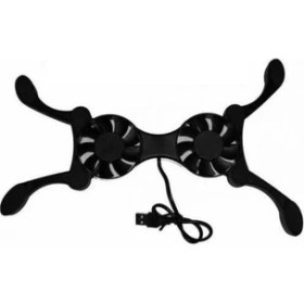 Resim Alfais Laptop Altı Soğutucu Fan Katlanabilir Tasarım Çift Fanlı Sessiz Çalışma 