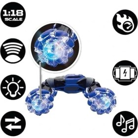 Resim Extreme Crosslander, Off-Road Uzaktan Kumandalı Araba, 12 Km/saate Kadar, Işık Efektleri, Uzaktan ve Hareket Kontrol Bileziği Dahil, Müzik, Şarj Edilebilir, RC50 