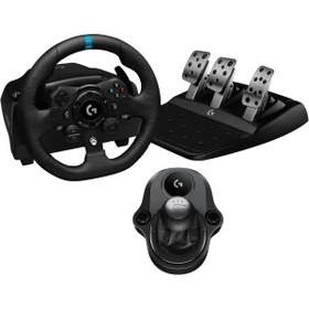Resim logitech G923 Ps5, Ps4 Ve Pc Ile Uyumlu Siyah Yarış Direksiyonu Ve Pedalları 