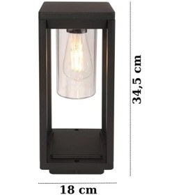 Resim Forlife 60 Watt Rustik Tasarımlı Solar Alüminyum Bollard Aydınlatma Armatürü Fl-3304 