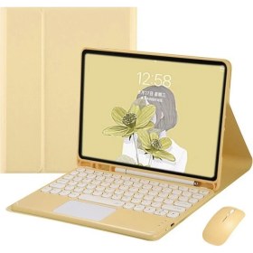 Resim Shun iPad Air 4 10.9" Için Mouse Stand Kılıf Kapaklı Bluetooth Klavye (Yurt Dışından) 