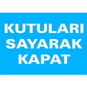 Resim izmirdenet Kutuları Sayarak Kapat Kendinden Yapışkanlı Etiket 17,5 X 25 Cm 