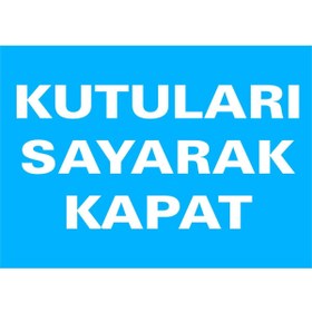 Resim izmirdenet Kutuları Sayarak Kapat Kendinden Yapışkanlı Etiket 17,5 X 25 Cm 