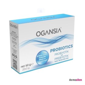 Resim Ogansia Probiyotik ve Prebiyotik İçeren Takviye Edici Gıda 20 X 3 G Net:60 g 