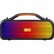 Resim Lecoo DS155 30W Kablosuz Bluetooth 5.0 RGB Aydınlatmalı IPX5 Suya Dayanıklı TWS Stereo Boombox Taşınabilir Hoparlör Siyah 