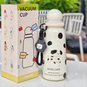 Resim Langmengxuan Paslanmaz Çelik Yalıtımlı Kupa Sevimli Öğrenci Kupası Moda Hediye (Yurt Dışından) 