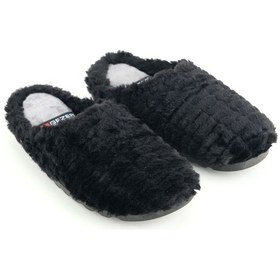 Resim Gezer Kadın Kışlık Ev Bahçe Rahat Taban Gondol Terlik Siyah 