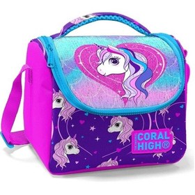Resim Coral High Mor Pembe Pegasus Kız Çocuk Okul Beslenme Çantası 