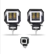 Resim MOTOYEL OFFROAD ADAPTİF KARE MOTOSİKLET SİS FARI TURUNCU BEYAZ LED LAMBA 2 ADET 