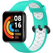 Resim AyrStore Omr Redmi Watch 2 Spor Delikli Kordon - Turkuaz-Beyaz 