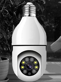 Resim 1080P Kablosuz Wifi Ampul Kamera Bebek Kamera 2Mp Gece Görüşlü Konuşma Hareket Algılama Güvenlik 
