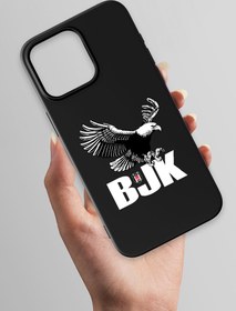 Resim Beşiktaş Kartal BJK Siyah Silikon Telefon Kılıfı - iPhone 14 Pro Max 