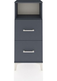 Resim Arges Komodin Tek Raflı 2 Çekmeceli 44x30x106 Antrasit-antrasit Antrasit 