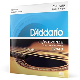 Resim Hype Store D'Addario Ez940 Akustik Gitar Tel Seti, 12 Telli, 85/15 Bronze, Li 