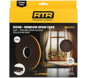 Resim RTRMAX RNU1012 Kapı & Pencere Epdm İzalosyan Bandı RNU1012 5 mt Kahverengi-15 mm 
