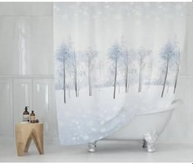 Resim Banyo Perdesi 1x120x200 Tek Kanat Duş Perdesi Halka Hediyeli Duşakabin Perdesi 8759 