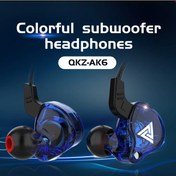 Resim Lasonstiges Ak6-kırmızı Mavi Qkz Ak6 Hifi Kablolu Kulaklıkyarış Spor Kulaklık Bas Stereo Gürültü Azaltma Kulaklık Musicearbuds Mic İle Kulak İçi 