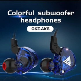 Resim Lasonstiges Ak6-kırmızı Mavi Qkz Ak6 Hifi Kablolu Kulaklıkyarış Spor Kulaklık Bas Stereo Gürültü Azaltma Kulaklık Musicearbuds Mic İle Kulak İçi 