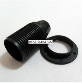 Resim Marketcik E14 Siyah Rondelalı Duy. İnce Avize Duyu 