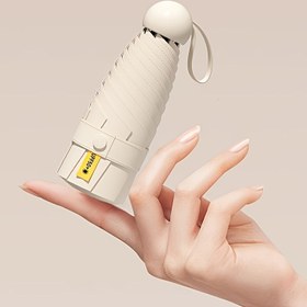 Resim Kompakt Seyahat Mini Koruyucu Kılıfla - Pratik ve Ultra Hafif, Yüksek Kalite, UV Koruma, 6 Güçlendirilmiş Kaburga, Manuel Açma, Şık Tasarım, Hem Erkeklere hem de Bayanlara Uygun, Seyahat Aksesuarı | Minimalist | Hafif 