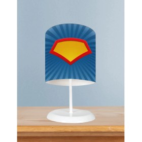 Resim Mekta Home Bebek ve Çocuk Odası Kahraman Logo Desenli Abajur 