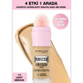 Resim Maybelline New York Instant Perfector Glow 4 Etki 1 Arada Fondöten 1.5 Light Medium 20ml 