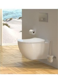 Resim Creavit Free Rim-Off Kanalsız Asma Klozet Fe322 Kapak Hariç 