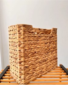 Resim akdenizhome CL-11043 CASA Örgü Hasır Gazetelik – Doğal Örgü Dekoratif Gazete ve Dergilik (38×18×33 cm) 