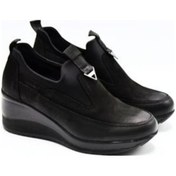 Resim Kadın Dolgu Topuk Nubuk Deri Ayakkabı Siyah 2111522k Siyah 