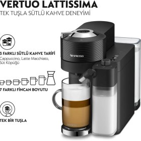 Resim Nespresso Vertuo Latissima Süt Çözümlü Kahve Makinesi, Siyah 