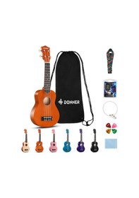 Resim Donner Dus-10m Soprano Ukulele Seti Maun 