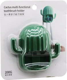 Resim Kaktüs Modeli Diş Fırçalık - 2 Kol Askılık Yapışkanlı Montaj 5496 Çok Renkli 