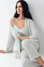 Resim Pierre Cardin Kadın Yeşil Sabahlık 