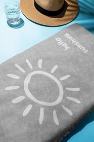 Resim Dijital Baskı Plaj Deniz Havlusu Hello Sunshine Desenli Peştamal HVL0002 