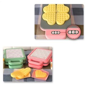 Resim Genel Markalar Renk Değiştiren Oyuncak 8 Parça Waffle Makinası Işıklı Ve Sesli 